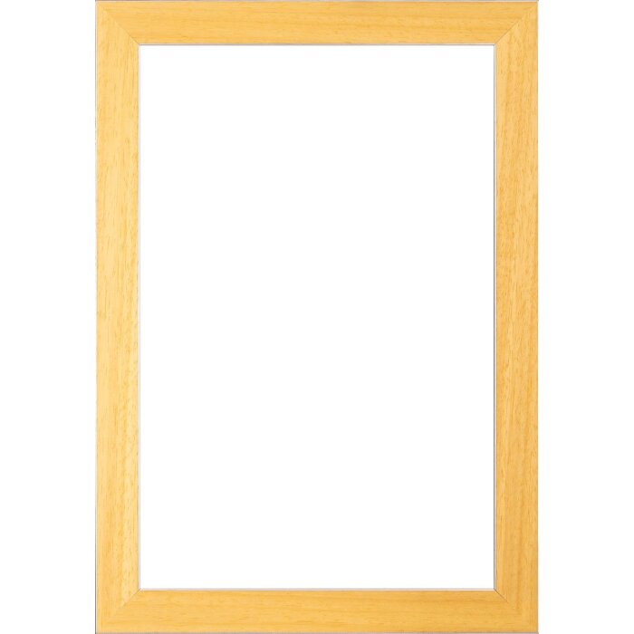 Walther Houten Lijst Bilbao met zilveren rand 45x60 cm natuur Helder glas