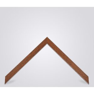 Walther Houten Lijst Bilbao met zilveren rand 25x60 cm bruin Helder glas