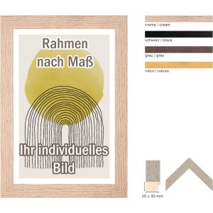 Walther Houten Lijst Cordoba Eik Structuur natuur 27x48 cm Helder glas