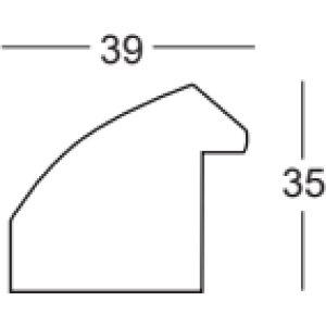 Walther houten lijst Almeria goud 60x80 cm Helder glas