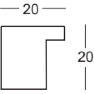 Walther Houten Lijst Malaga grijs 45x80 cm Helder glas