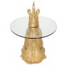 Clayre en Eef 50648 Bijzettafel Rhino Goudkleurig ø 65x55 cm