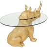 Clayre en Eef 50648 Bijzettafel Rhino Goudkleurig ø 65x55 cm