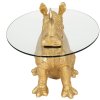 Clayre en Eef 50648 Bijzettafel Rhino Goudkleurig ø 65x55 cm