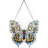 Clayre en Eef 5ll-6236 Tiffany Raamdecoratie Vlinder Blauw 40x60 cm
