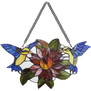 Clayre en Eef 5ll-6237 Tiffany Raam Prent Vogels Bruin...