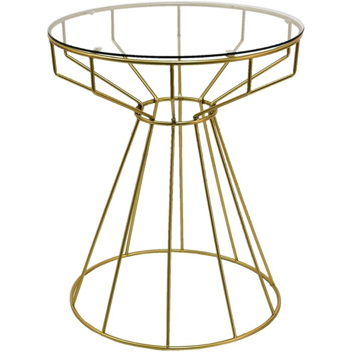 Clayre en Eef 5y0994 Bijzettafeltje Goudkleurig ø 50x60 cm