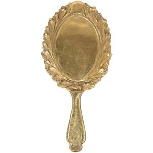 Clayre en Eef 62s261 Handspiegel Goudkleurig 13x1x27 cm