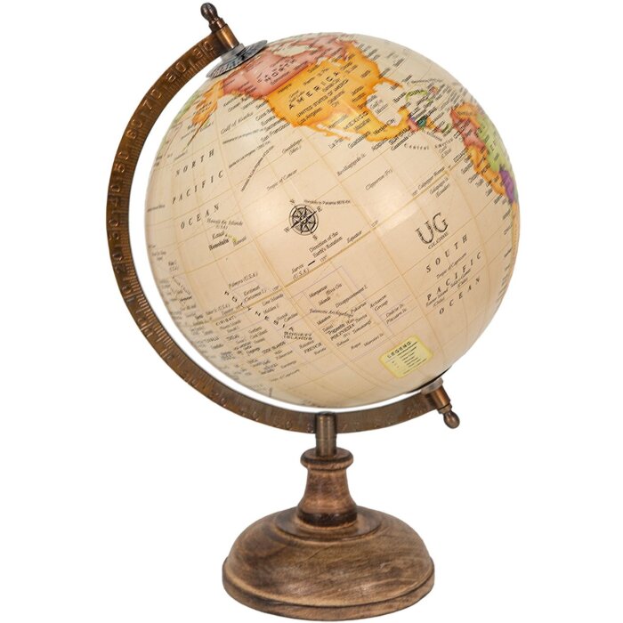 Clayre en Eef 64917 Globe Deco Beige,Bruin 22x22x37 cm