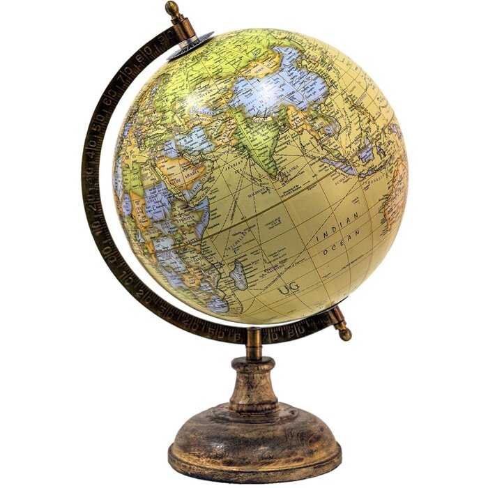 Clayre en Eef 64921 Globe Deco Geel, Oranje, Groen 22x22x37 cm
