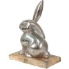 Clayre en Eef 6al0056l Deco Konijn Zilverkleurig 21x11x28 cm