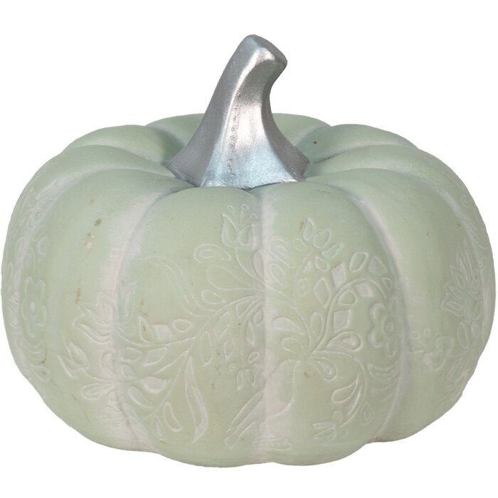 Clayre en Eef 6ce1487 Deco Pompoen Groen, Wit ø 23x18 cm