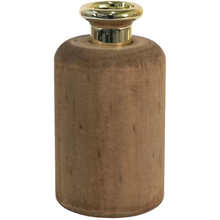 Clayre en Eef 6h2114 Deco Vaas Bruin ø 9x17 cm