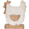 Clayre en Eef 6h2162l Deco Haan Wit, Bruin 18x5x21 cm