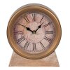 Clayre en Eef 6kl0749 Tafelklok Bruin 17x4x20 cm - 1xAA