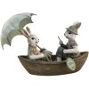 Clayre en Eef 6pr3534 Deco Konijn Groen, Bruin, Beige 14x10x12 cm