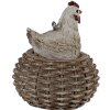 Clayre en Eef 6pr3555 Hanger Juwelen Kip Wit, Bruin 5x5x6 cm