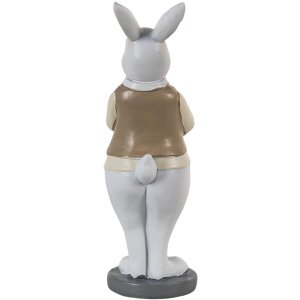 Clayre en Eef 6pr3585 Deco Konijn Beige, Wit 5x5x15 cm