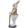 Clayre en Eef 6pr3585 Deco Konijn Beige, Wit 5x5x15 cm