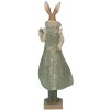 Clayre en Eef 6pr3591 Deco Konijn Groen, Bruin, Beige 11x8x33 cm