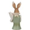 Clayre en Eef 6pr3594 Deco Konijn Groen, Bruin, Beige 16x13x30 cm