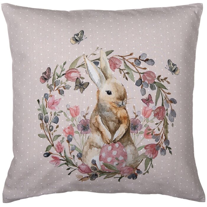 Clayre en Eef hbu21 Kussenovertrek Roze, Beige 40x40 cm