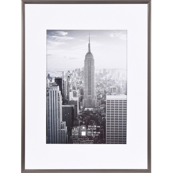 30x40 cm fotolijst aluminium Manhattan in staalgrijs