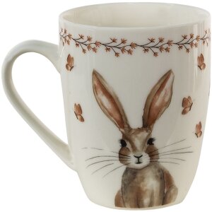 Clayre en Eef rebmu Mok Beige, Bruin 350 ml