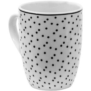 Clayre en Eef sdmu Mok Wit, Zwart 350 ml