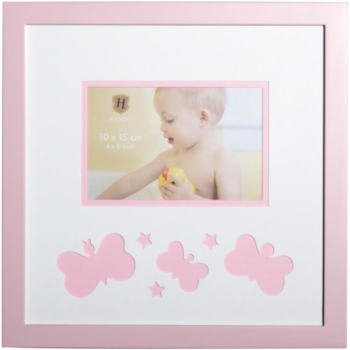 boyundgirl baby lijst roze 25x25 cm
