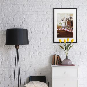 Zwarte houten fotolijst jardin 40x60 cm