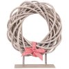 Rotan krans op voet 30 cm Klein