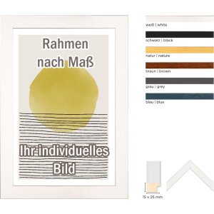Walther Houten Lijst Bilbao met zilveren rand 2 glassoorten en speciale maten