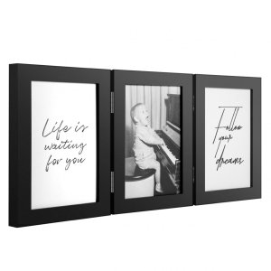 Henzo Houten Dubbele Lijst Piano 3 Fotos 13x18 cm zwart