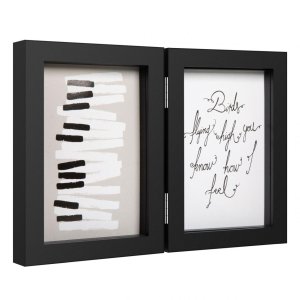 Henzo Houten Dubbele Lijst Piano 2 Fotos 10x15 cm zwart