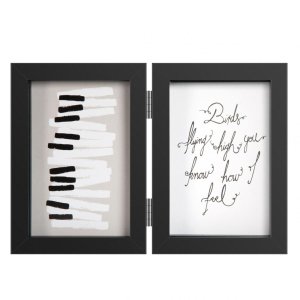 Henzo Houten Dubbele Lijst Piano 2 Fotos 10x15 cm zwart
