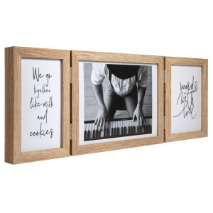 Henzo Houten Dubbele Lijst Piano 3 Fotos 10x15 cm en 15x20 cm beige