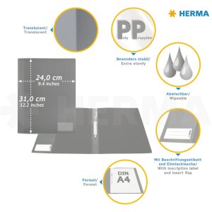 HERMA losbladige ordner PP DIN A4 240x310 mm