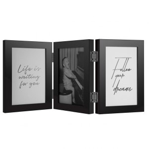 Henzo Houten dubbele lijst Piano 2 tot 3 fotos 10x15 cm en 13x18 cm