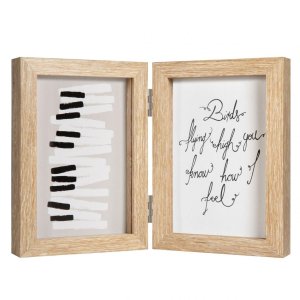 Henzo Houten dubbele lijst Piano 2 tot 3 fotos 10x15 cm en 13x18 cm