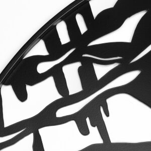 ZEP metalen wanddecoratie HORSES 60 cm rond zwart