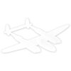 ZEP metalen bord PLANE 45x27x0,4 cm Wanddecoratie Vliegtuig
