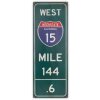 ZEP Tinnen bord WEST 20x55x0,4 cm Verkeersbord Interstate