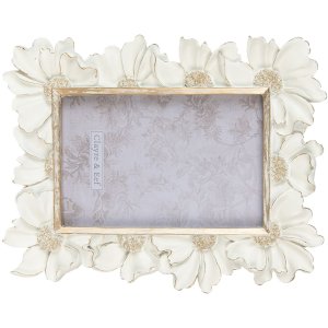 Clayre & Eef 2F0912 Fotolijst 18x2x23 cm - 10x15 cm Wit