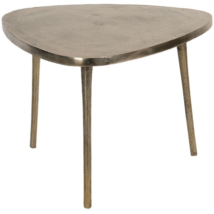 Clayre & Eef 50422M Bijzettafel 69x69x47 cm Goudkleurig