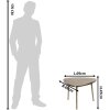 Clayre & Eef 50422M Bijzettafel 69x69x47 cm Goudkleurig