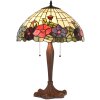 Clayre & Eef 5LL-1201 Tafellamp Tiffany Ø 42x60 cm E27-max 2x60W Beige - Rood