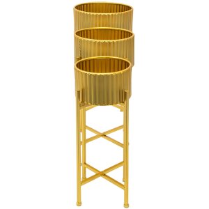 Clayre & Eef 5Y1070 Plantenhouder staand 3 stuks Ø 38x69-Ø 33x63-Ø 28x58 cm
