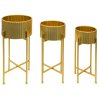 Clayre & Eef 5Y1070 Plantenhouder staand 3 stuks Ø 38x69-Ø 33x63-Ø 28x58 cm