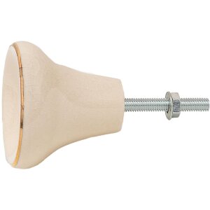 Clayre & Eef 65059 Deurknop Ø 4x3 cm Wit